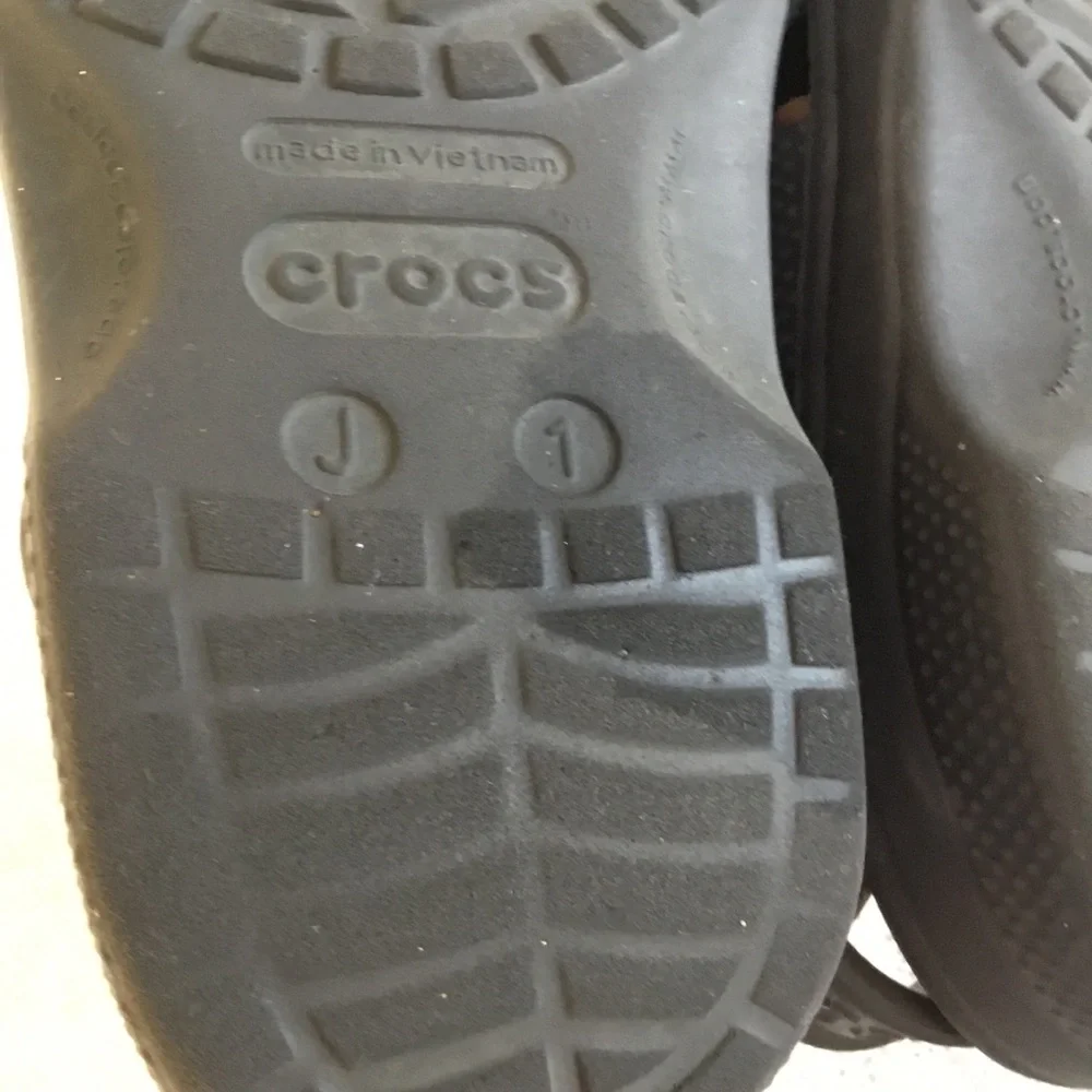 CROCS Kids Black Clog Sandals with Decorative Charms